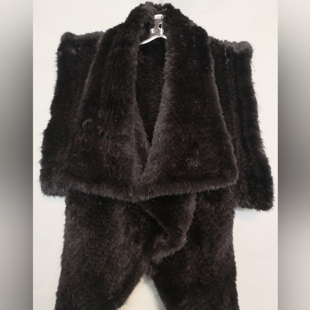 Vintage Luxury Knit Fur Mink Waistcoat Vest - Picture 4 of 11